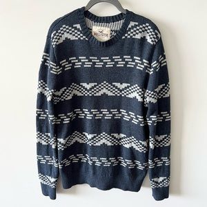 Hollister Navy Blue Knit Sweater Long Sleeves G